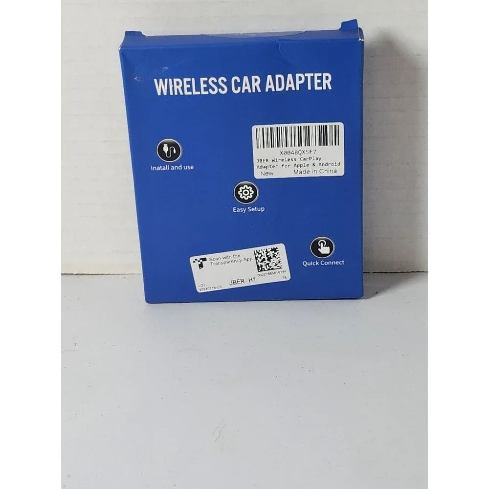 JBER Wireless Car Adapter For Apple Or Android